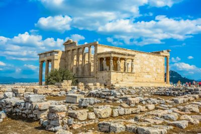 Acropolis, Museum and the pillars of the gods of the Olymp